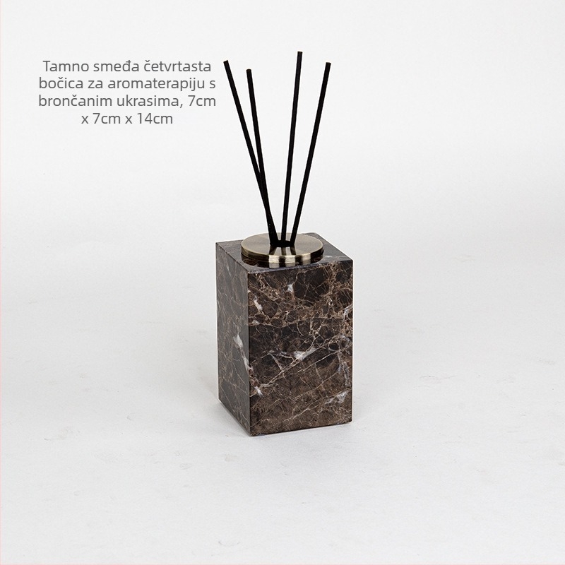 Šestdijelni mramorni set za kupaonicu s dekorativnim pladnjem, mogućnost otiska logotipa i prilagodba