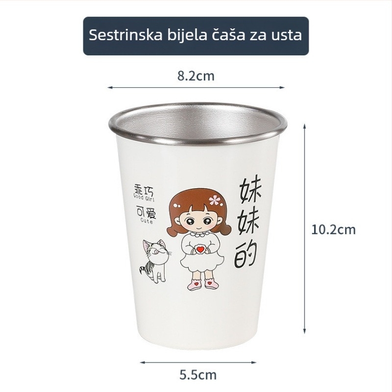 Čašica za četkice za zube, zidna, za obitelj, materijal: svila