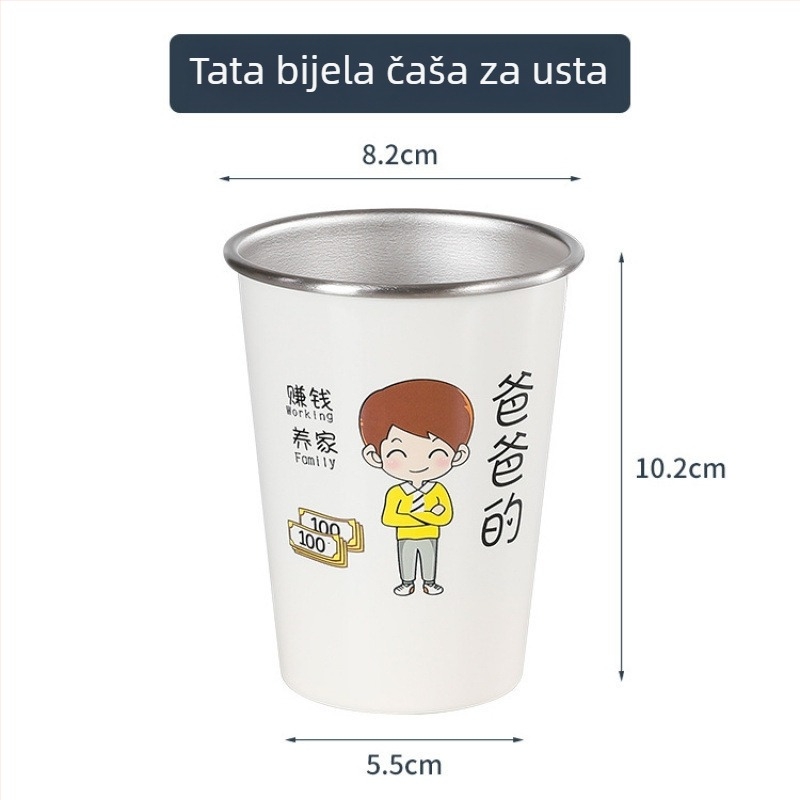 Čašica za četkice za zube, zidna, za obitelj, materijal: svila