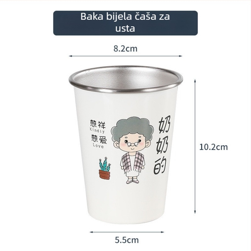 Čašica za četkice za zube, zidna, za obitelj, materijal: svila