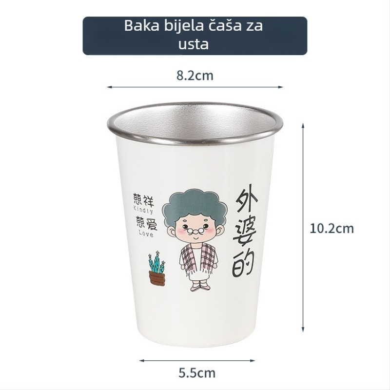 Čašica za četkice za zube, zidna, za obitelj, materijal: svila