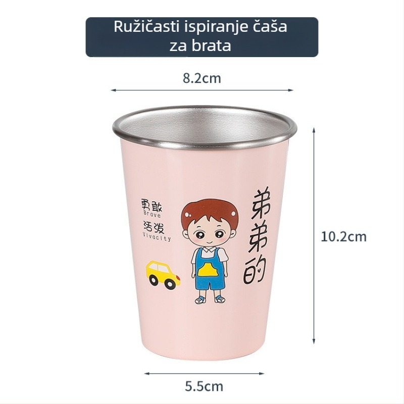 Čašica za četkice za zube, zidna, za obitelj, materijal: svila