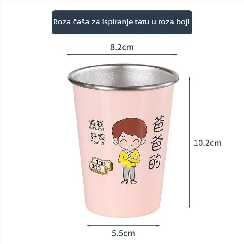 Čašica za četkice za zube, zidna, za obitelj, materijal: svila