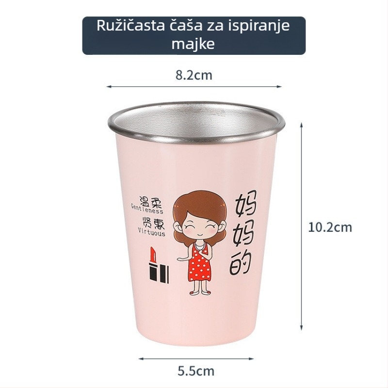 Čašica za četkice za zube, zidna, za obitelj, materijal: svila