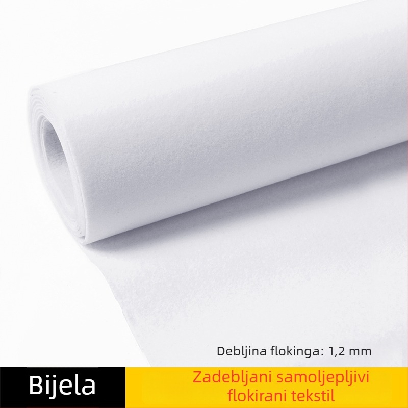 Samoljepljiva baršunasta flokirana tkanina s podlogom, sintetička vlakna, zaštita apsorpcije svjetla, izravna primjena