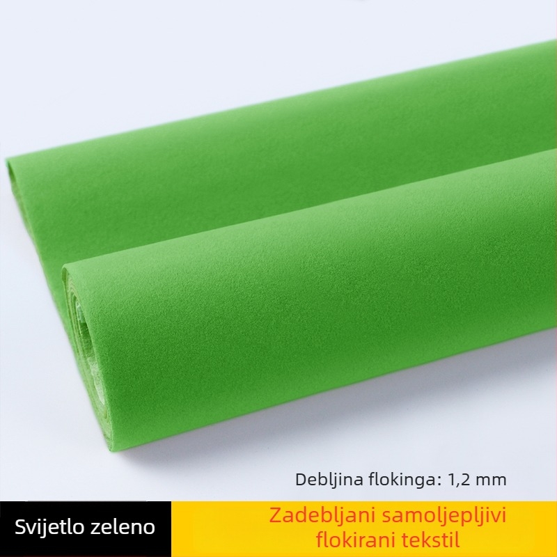 Samoljepljiva baršunasta flokirana tkanina s podlogom, sintetička vlakna, zaštita apsorpcije svjetla, izravna primjena