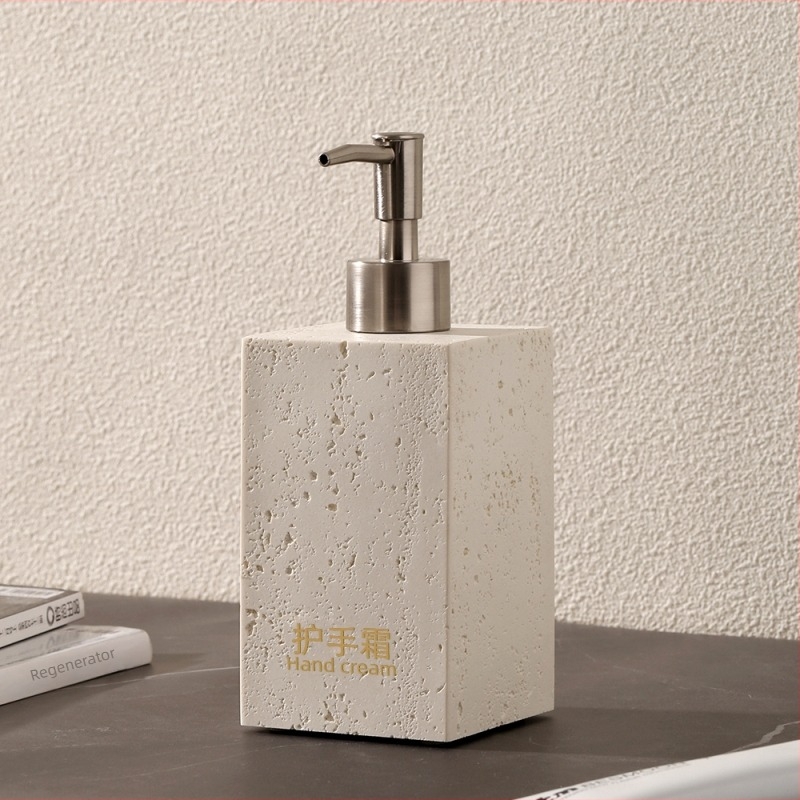 Pumpa boca inspirirana travertinom za hotelske toaletne potrepštine — putna bočica za dezinfekciju ruku, losion, šampon i gel za tuširanje
