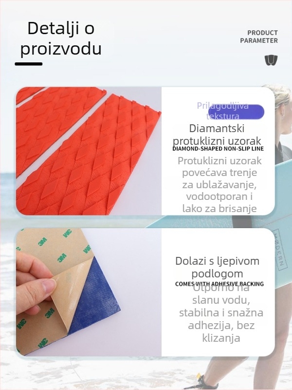 Matrica za surfanje EVA s dijamantno oblikovanim anti-slip repom – Yi Chen, opće korištenje