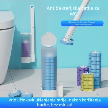 Jednokratni set četke za WC, zidni držač, periva, antibakterijske glavice 24/48/72 i mirisi: limun, lavanda, ocean