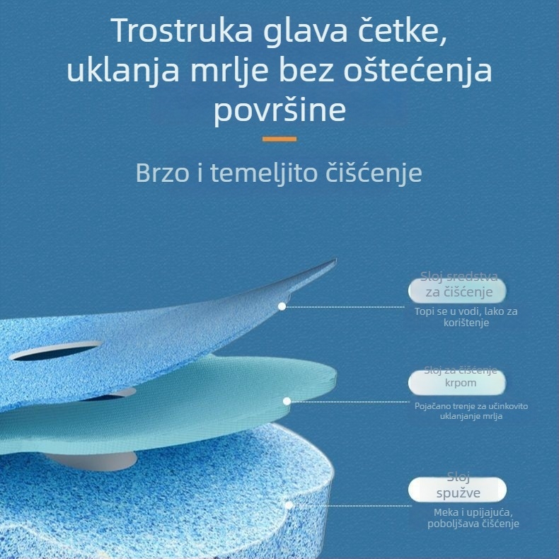 Jednokratni set četke za WC, zidni držač, periva, antibakterijske glavice 24/48/72 i mirisi: limun, lavanda, ocean