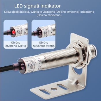 Laserski IR optoelektronički prekidač preko zrake, domet 20 m, 12 V ulaz, 1 μs odziv, IP65