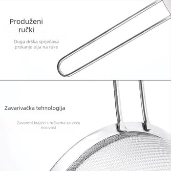 Nehrđajuće čelično sito za brašno s mrežom, ručno, za uklanjanje ulja i pjene, filtr za sojino mlijeko