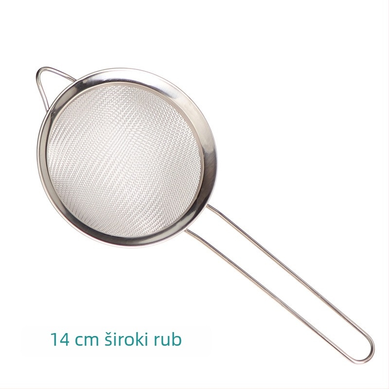 Nehrđajuće čelično sito za brašno s mrežom, ručno, za uklanjanje ulja i pjene, filtr za sojino mlijeko