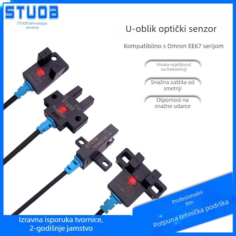 Fotoelektrični prekidač s U-kanalom, kroz snop tip, kompatibilan s FM-SM670-WR / FM-SM672-WR / FM-SM674-WR / FM-SM671-WR, detekcija 5 mm, STUOB