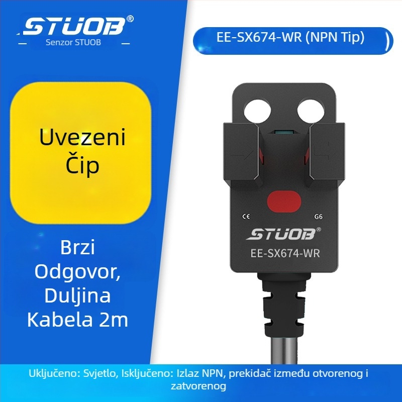 Fotoelektrični prekidač s U-kanalom, kroz snop tip, kompatibilan s FM-SM670-WR / FM-SM672-WR / FM-SM674-WR / FM-SM671-WR, detekcija 5 mm, STUOB
