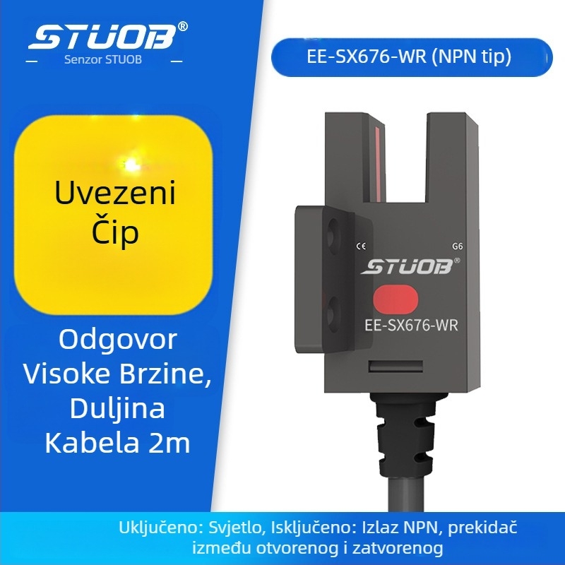 Fotoelektrični prekidač s U-kanalom, kroz snop tip, kompatibilan s FM-SM670-WR / FM-SM672-WR / FM-SM674-WR / FM-SM671-WR, detekcija 5 mm, STUOB