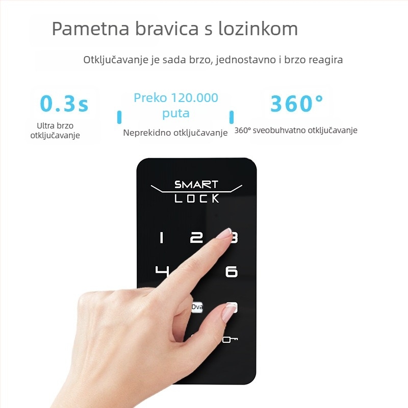 Elektronički brava za ormar s lozinkom, model YLJM, ABS, brend Source Lijia, za vrata ormarića, police, ormare za cipele i skladišne ormariće, moderni minimalistički stil