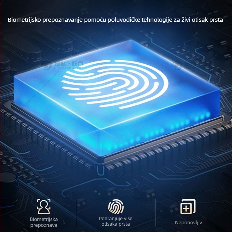 Pametna elektronička brava za namještaj — za ladice, model F039S, ABS materijal, 20 otisaka prstiju