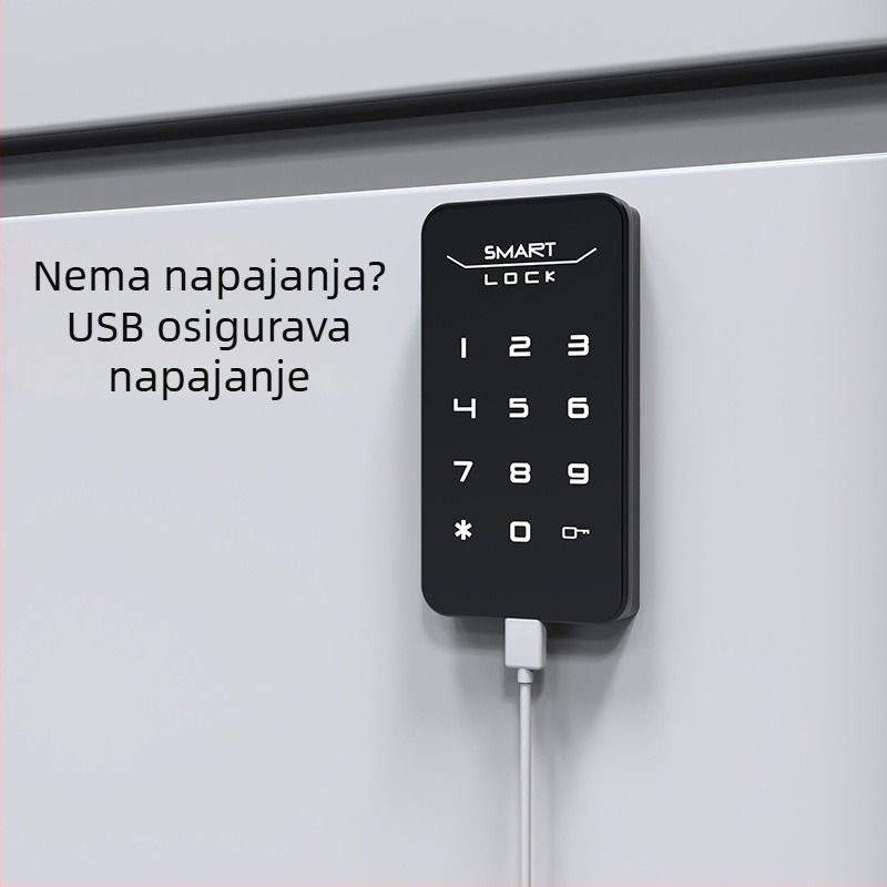 Pametna digitalna ključavnica s lozinkom i otiskom prsta za ulazna vrata, ormariće i kutije za dokumente