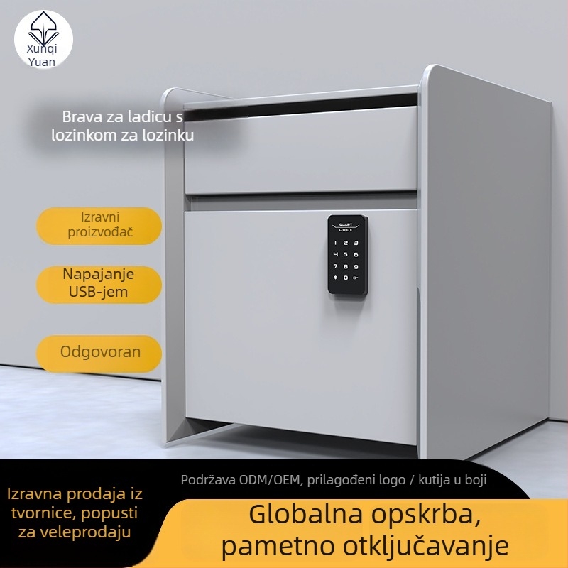 Pametna digitalna ključavnica s lozinkom i otiskom prsta za ulazna vrata, ormariće i kutije za dokumente