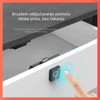 Biometrijski zaključavač za ladice i ormare s otiskom prsta i lozinkom, Type-C sučelje, model K-16