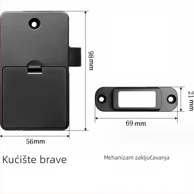 Biometrijski zaključavač za ladice i ormare s otiskom prsta i lozinkom, Type-C sučelje, model K-16