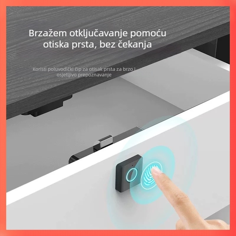 Biometrijski zaključavač za ladice i ormare s otiskom prsta i lozinkom, Type-C sučelje, model K-16