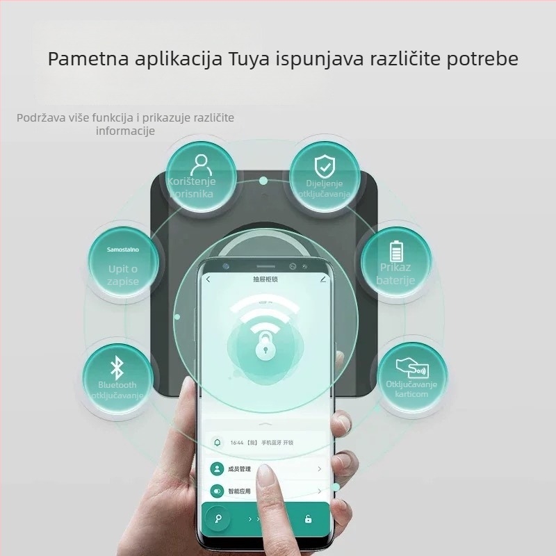 Biometrijski zaključavač za ladice i ormare s otiskom prsta i lozinkom, Type-C sučelje, model K-16