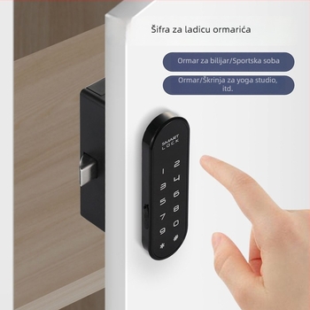 Elektroničko zaključavanje za uredski namještaj – model F155, ABS, brenda Qidots, pogodno za arhivske ormariće, skladišne ormariće i garderobe, moderni minimalistički dizajn