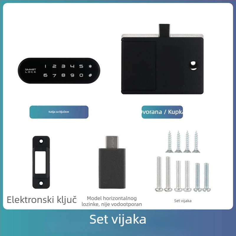 Elektroničko zaključavanje za uredski namještaj – model F155, ABS, brenda Qidots, pogodno za arhivske ormariće, skladišne ormariće i garderobe, moderni minimalistički dizajn