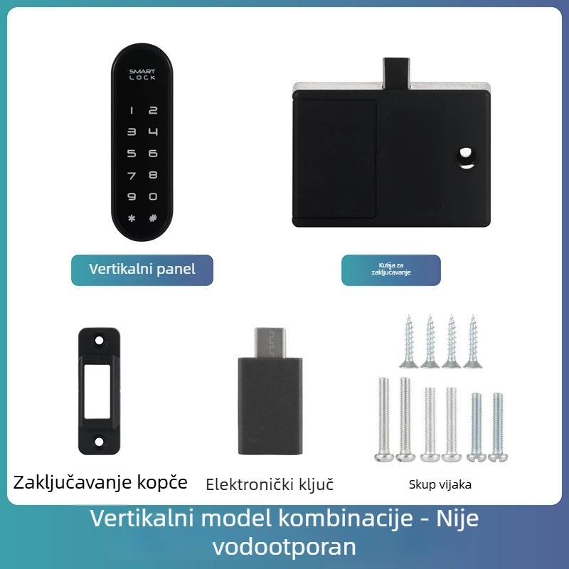 Elektroničko zaključavanje za uredski namještaj – model F155, ABS, brenda Qidots, pogodno za arhivske ormariće, skladišne ormariće i garderobe, moderni minimalistički dizajn
