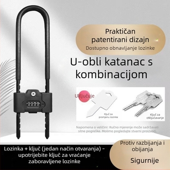 U-oblik katanc s kodom za ulazna i sigurnosna vrata, za dom i staklena vrata u uredu, dvostruka namjena