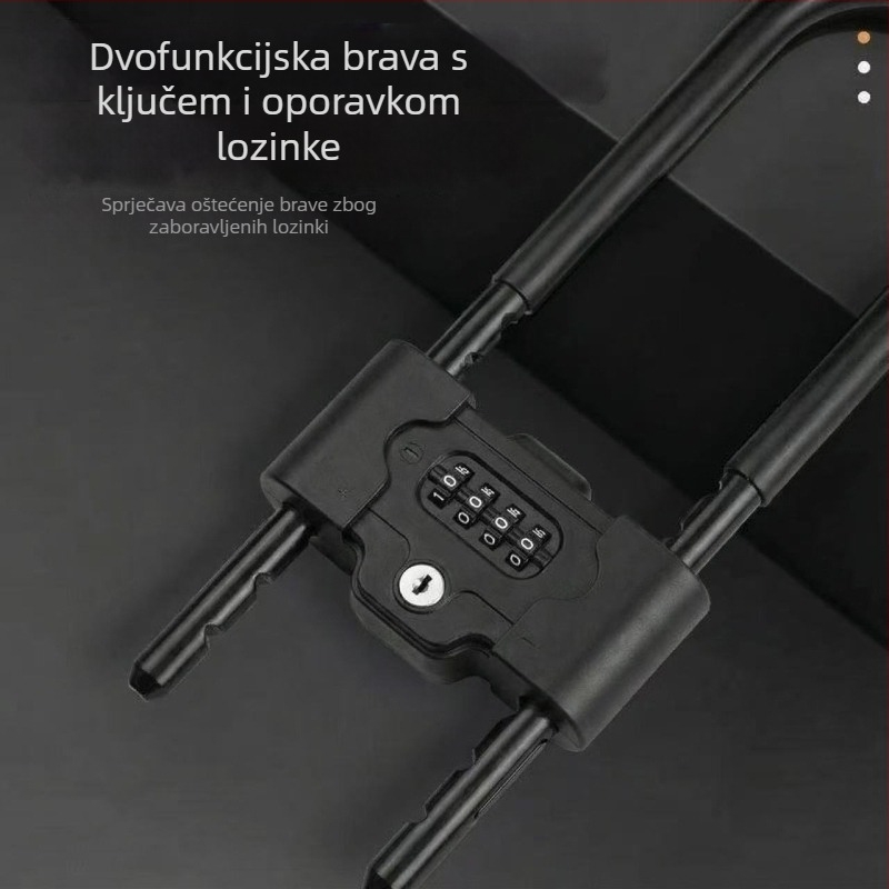 U-oblik katanc s kodom za ulazna i sigurnosna vrata, za dom i staklena vrata u uredu, dvostruka namjena