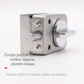 Hengchi brava za vrata od nehrđajućeg čelika za jednostruka vrata s bezokvirnim staklenim vratima, push-pull mehanizam, moderni minimalistički dizajn