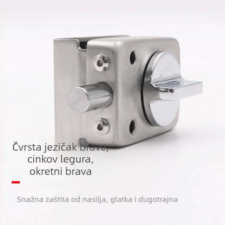 Hengchi brava za vrata od nehrđajućeg čelika za jednostruka vrata s bezokvirnim staklenim vratima, push-pull mehanizam, moderni minimalistički dizajn
