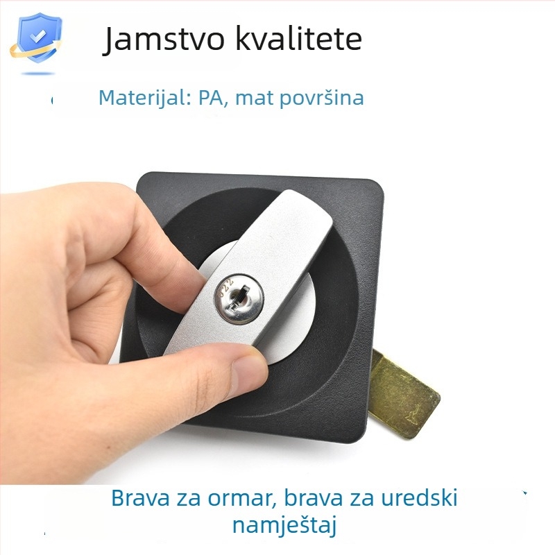 Mortise zaključavanje za kompaktne ormariće s plastičnim kućištem, model XK118-3P, pogodno za alate ormariće i uredski namještaj, moderni minimalistički stil