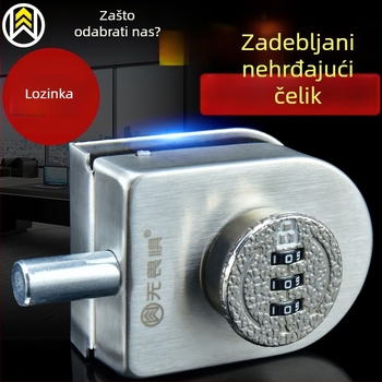 Fearless brava s lozinkom za bezokvirna staklena vrata – podni zaključavanje za staklene vrata