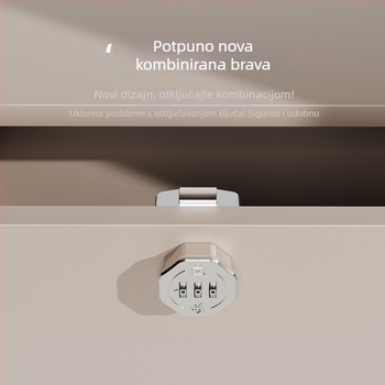 Kombinacijska brava za ladice uredskih stolova i ormarića — cinkova legura, model 8301, Le Tai's Home, moderan minimalistički stil