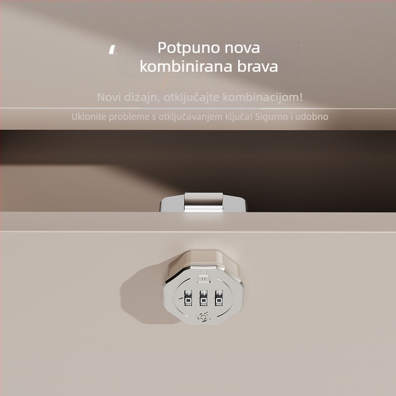 Kombinacijska brava za ladice uredskih stolova i ormarića — cinkova legura, model 8301, Le Tai's Home, moderan minimalistički stil