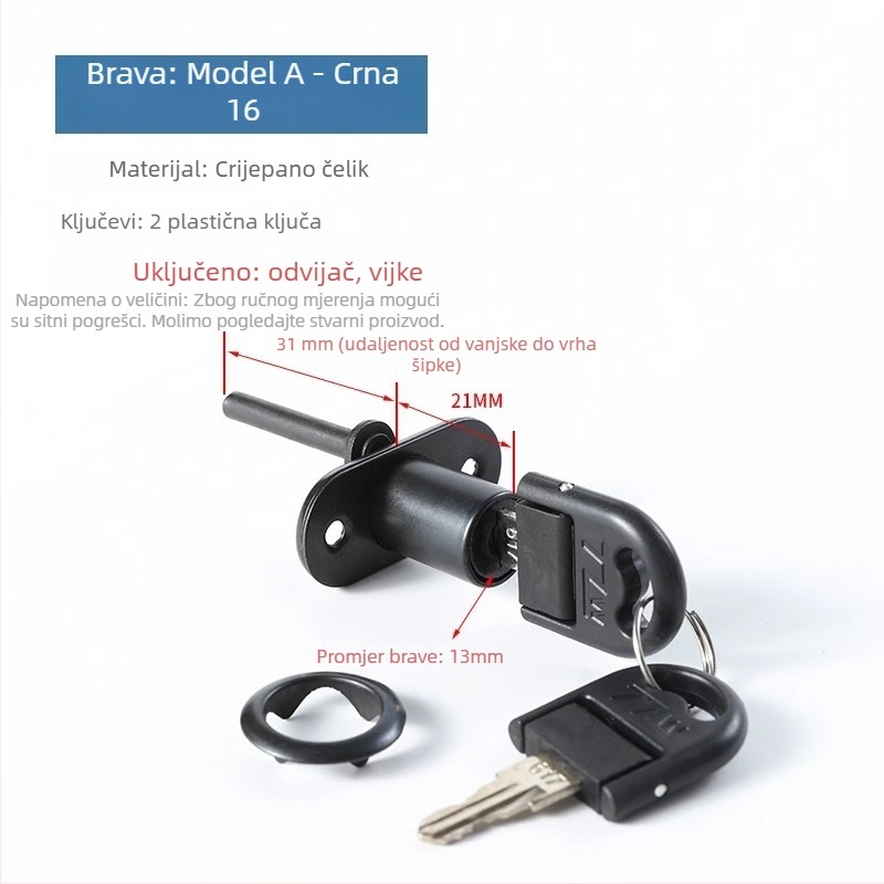 Troje ujedinjeno zaključavanje ladice za uredski stol – Materijal: cinkova legura; Model: SLSUO; Marka: Shouli; Stil: Moderni minimalistički