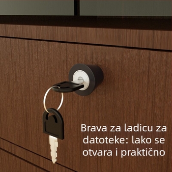 Brava za ladicu s ručkom, cinkova legura, za ladice i ormariće, BUFEISON, moderan minimalistički dizajn