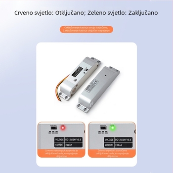 Površinski montirana električna mortise brava za vrata od stakla/drva/metala, kućište od bakreno‑legure, napajanje DC12V/DC24V, kašnjenje 0/3/6 s, Deyang Enpu