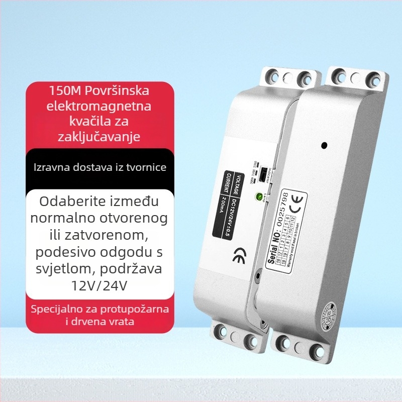 Površinski montirana električna mortise brava za vrata od stakla/drva/metala, kućište od bakreno‑legure, napajanje DC12V/DC24V, kašnjenje 0/3/6 s, Deyang Enpu
