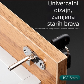 Top Valley brava za ladicu s trostrukim zaključavanjem, cinkov spoj, model Triple drawer lock, stil Light Luxury