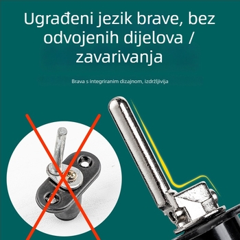 Top Valley brava za ladicu s trostrukim zaključavanjem, cinkov spoj, model Triple drawer lock, stil Light Luxury
