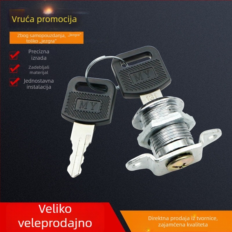 Brava za ormar – model Positive core lock, materijal: cinkova legura, primjena: metalni ormari/ormari za dokumente, stil: lagani luksuz