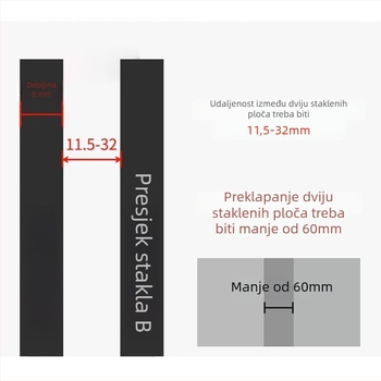 Zemu Move Brava za staklena i klizna vrata | cinkova legura, moderni minimalistički stil