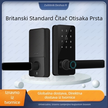 Bluetooth pametna brava od aluminijske legure za drvena vrata – model 2304, unutarnja uporaba, Deshuk Shield