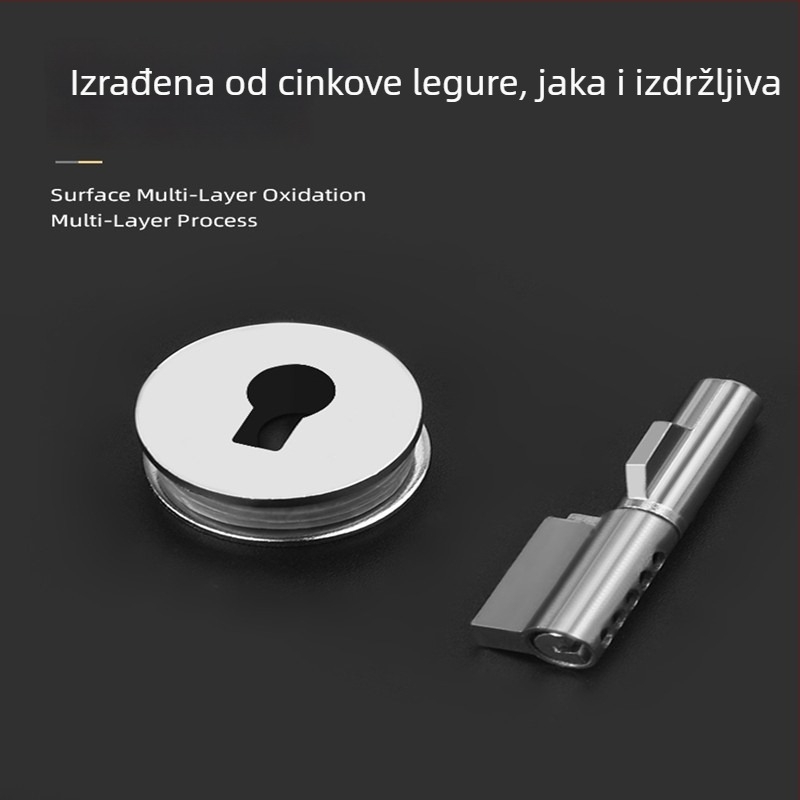 Brava za vitrine od cinkove legure, model 2312, za vitrinske ormariće sa sladoledom i hladnjacima, marka Willy has hardware, stil modernog jednostavnog dizajna