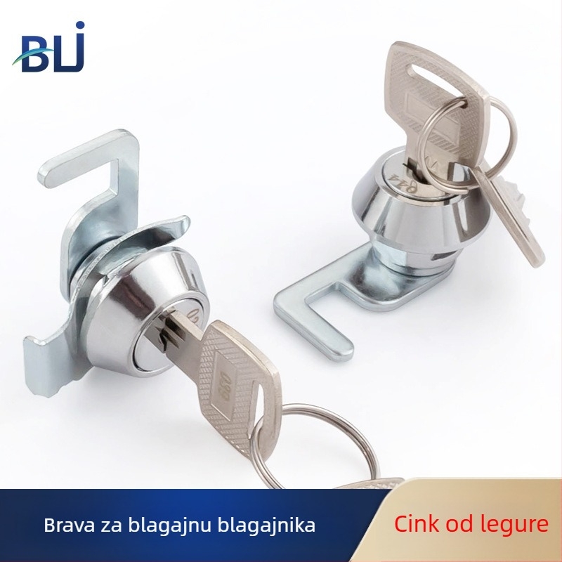 Cilindar za zaključavanje ladice blagajne, BLJ 66213CP-9, legura cinka, za kućnu i uredsku upotrebu, moderan minimalistički stil.
